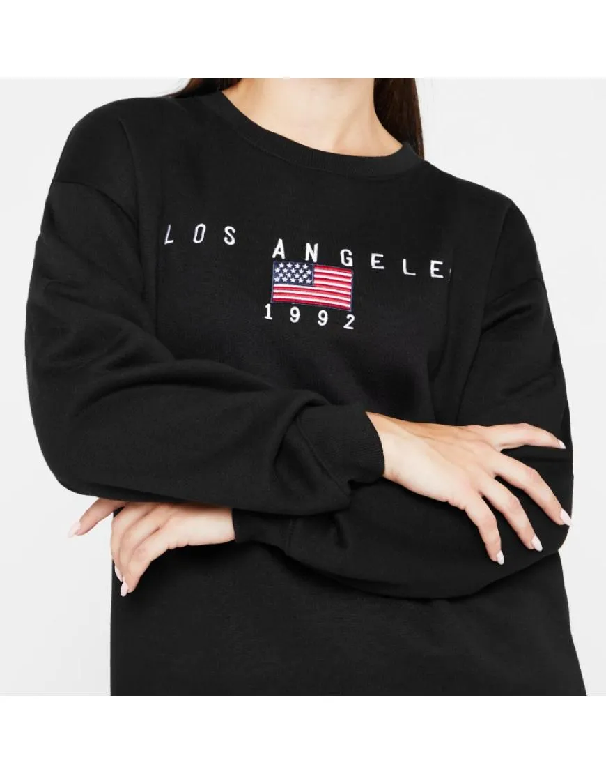 Los Angeles Logo Sweatshirt Fleece - Oversized