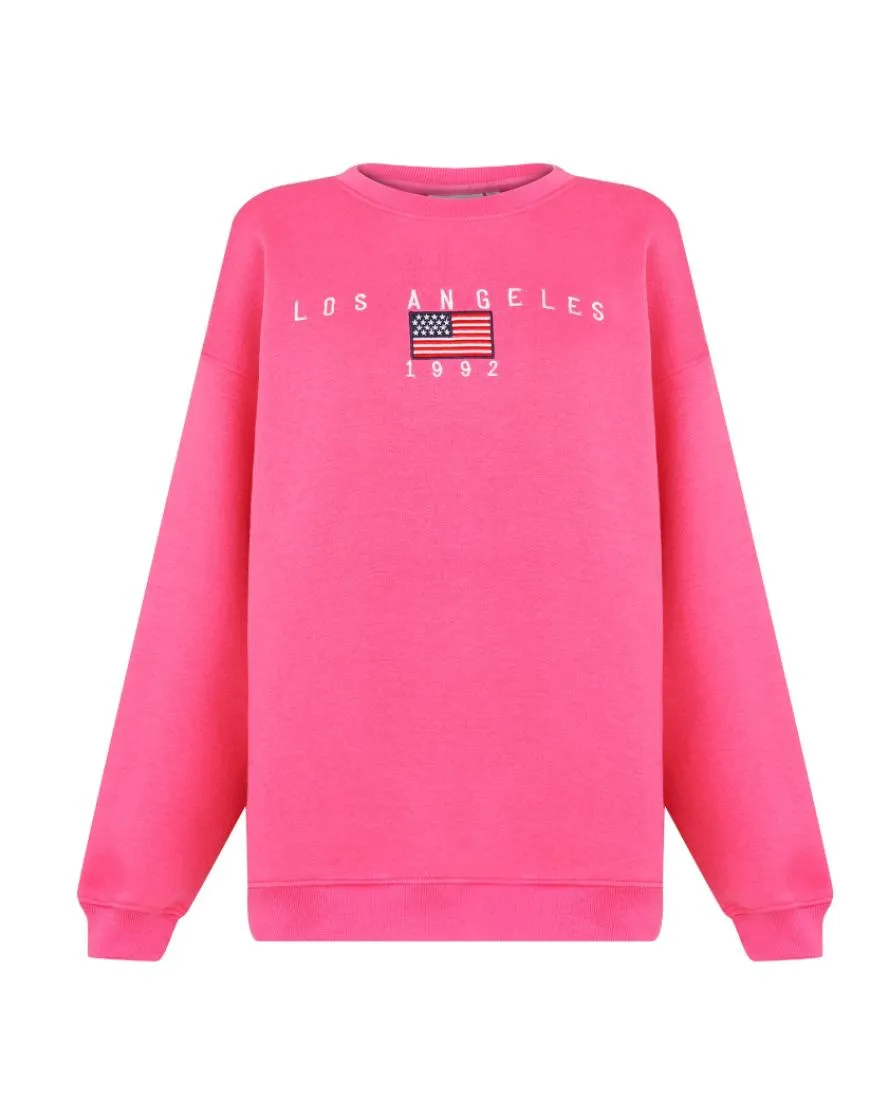 Los Angeles Logo Sweatshirt Fleece - Oversized