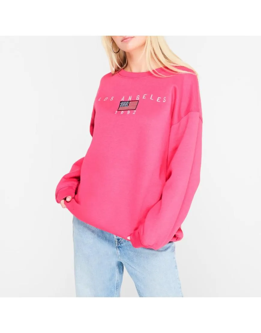 Los Angeles Logo Sweatshirt Fleece - Oversized