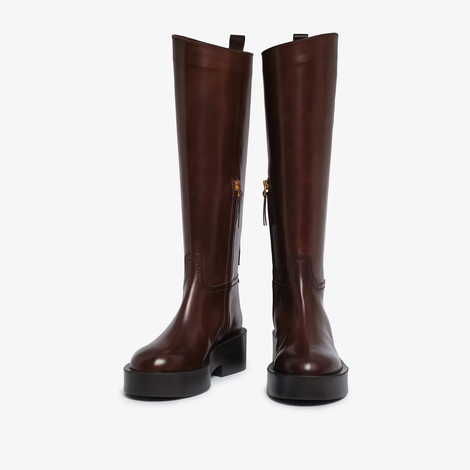 Lucretia leather riding boot for women