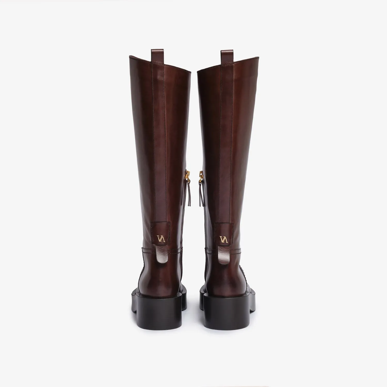 Lucretia leather riding boot for women