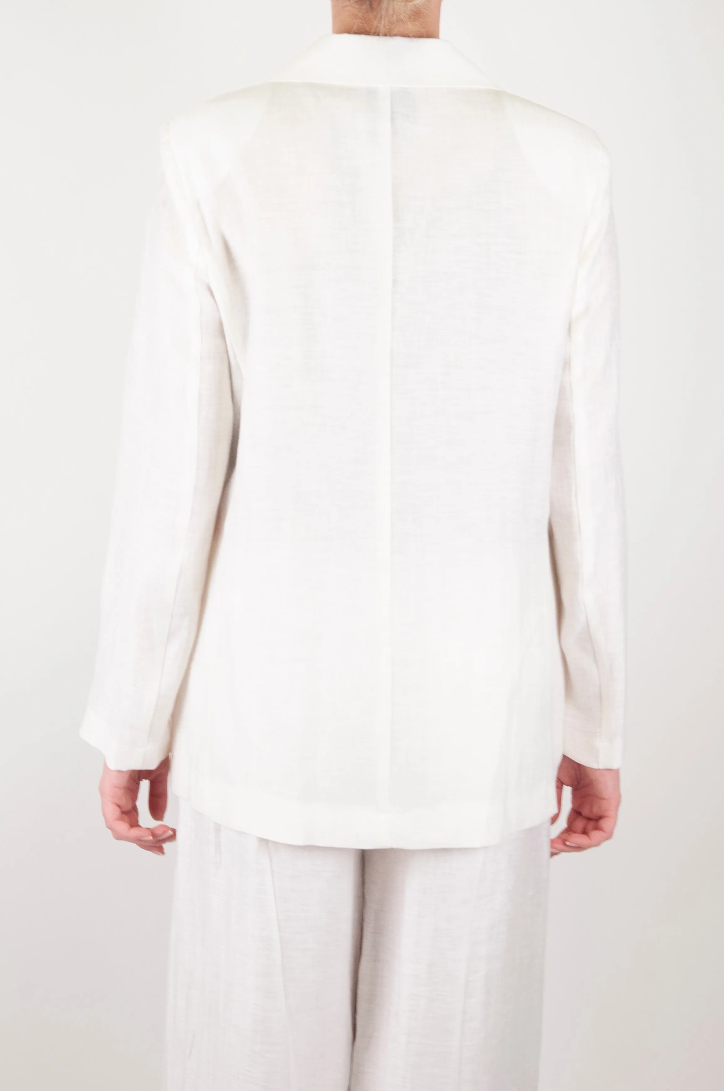 Maryley - Double-breasted linen blend jacket