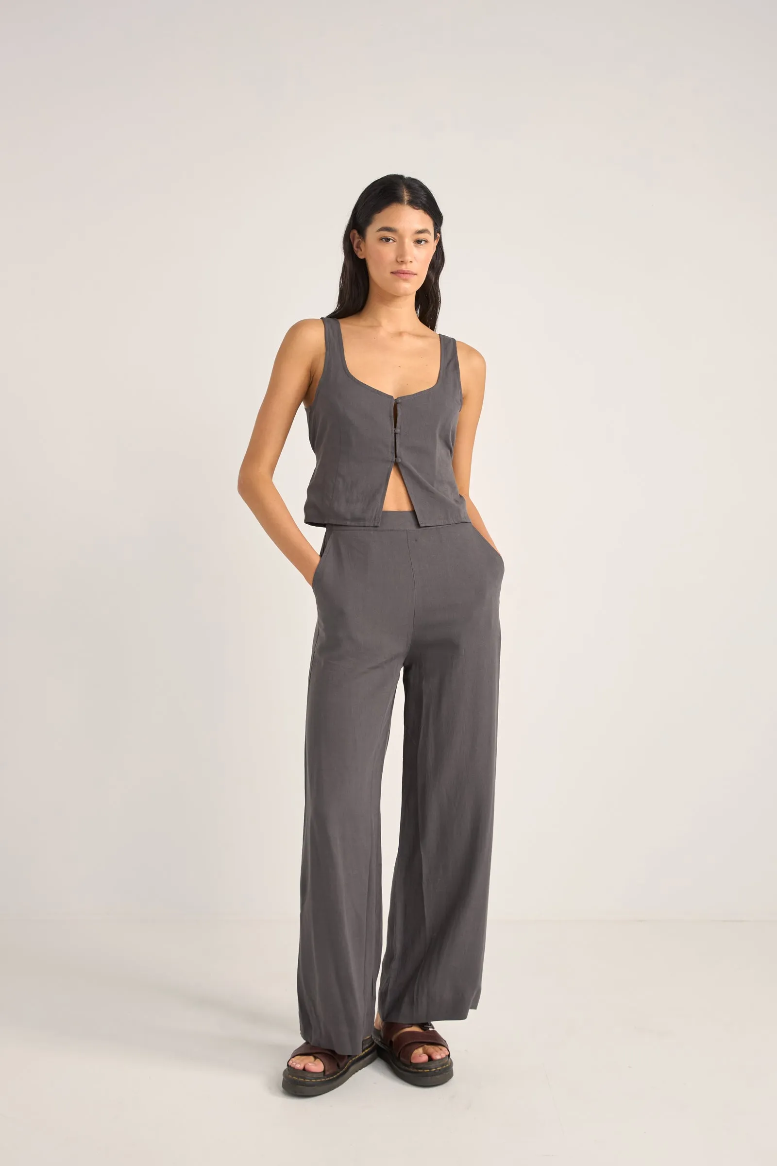 Maya Charcoal Vest Top