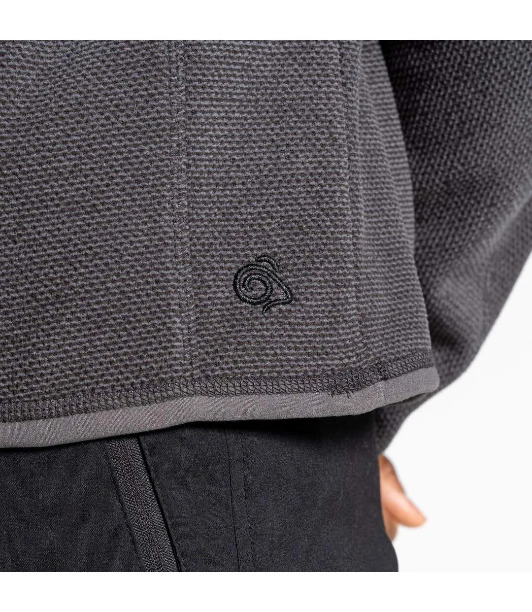 Mens expert half zip active fleece top carbon grey marl Craghoppers