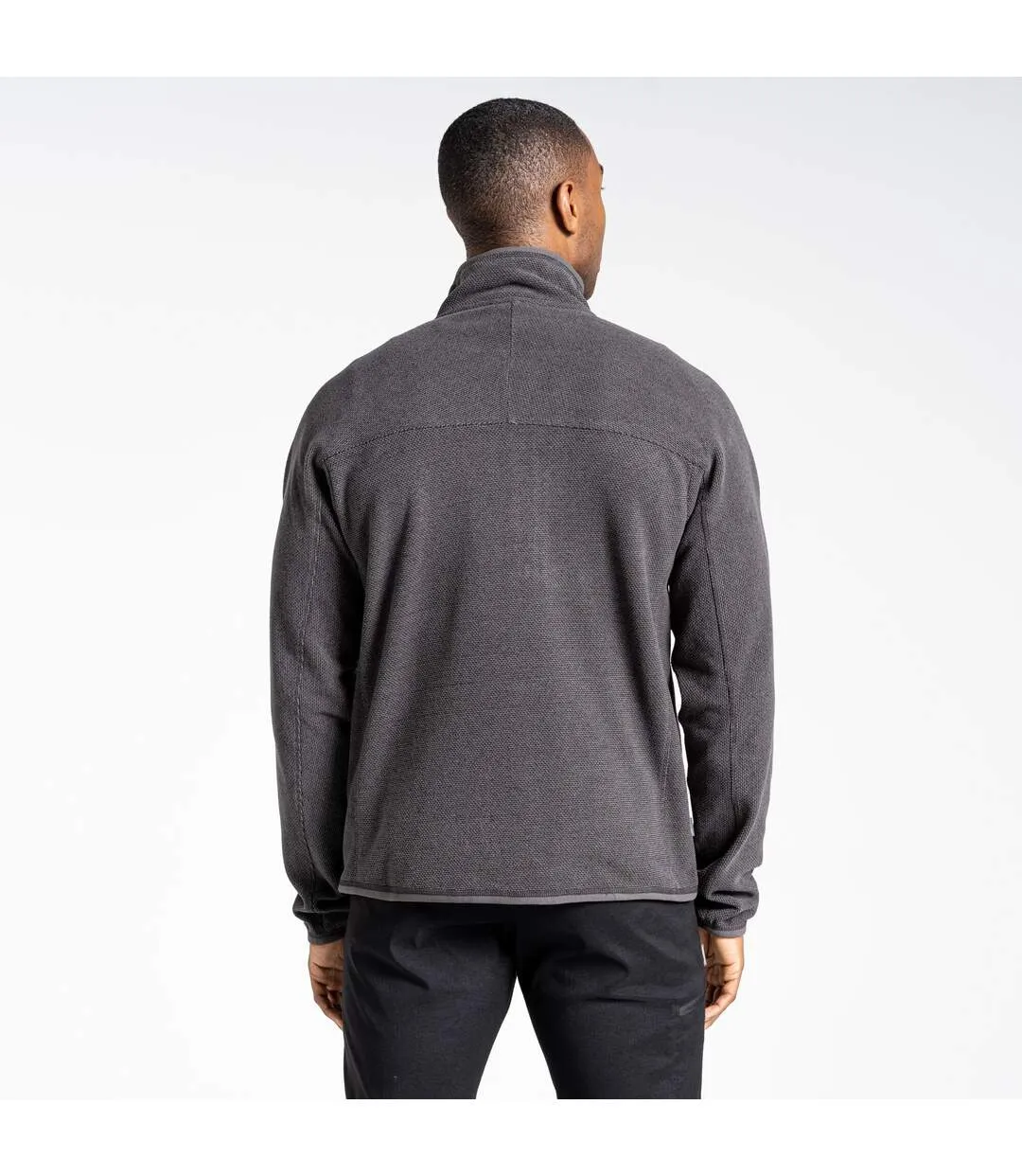 Mens expert half zip active fleece top carbon grey marl Craghoppers