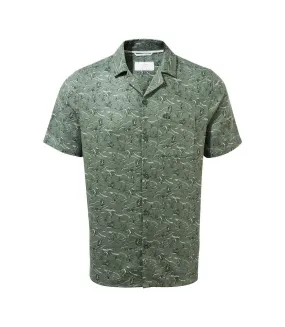 Mens hula nosibotanical short-sleeved shirt spruce green Craghoppers