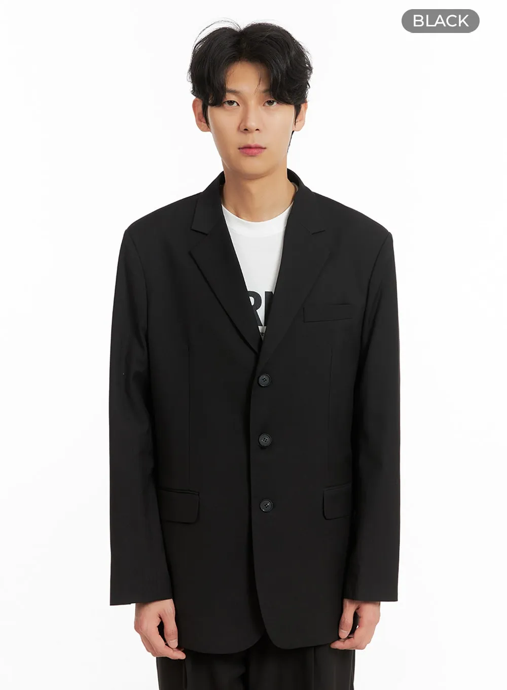 Men's Oversized Button Blazer