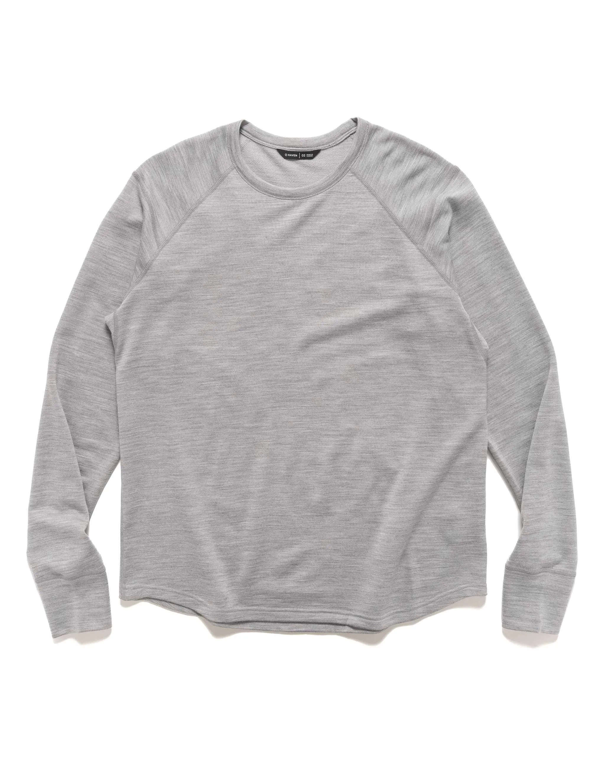 Merino Wool Crewneck Sweatshirt - Heather Grey