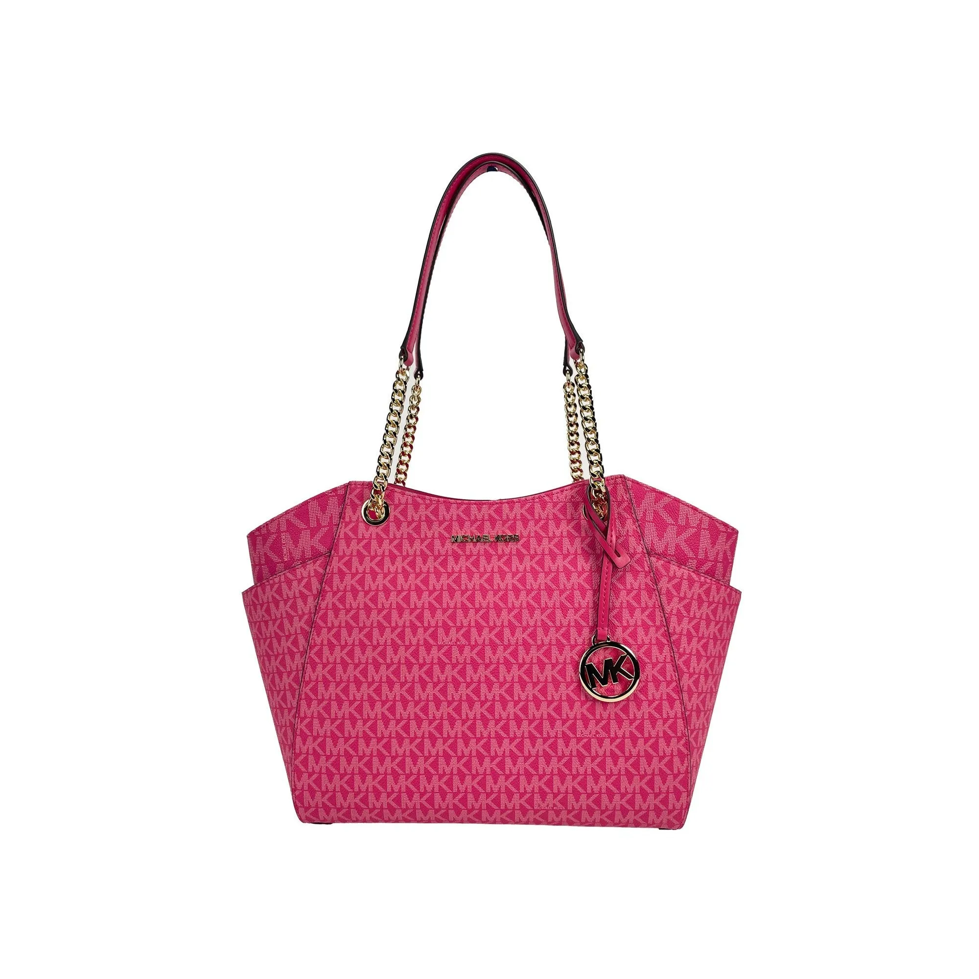 Michael Kors Jet Set Large Chain Electric Pink Shoulder Tote Bag