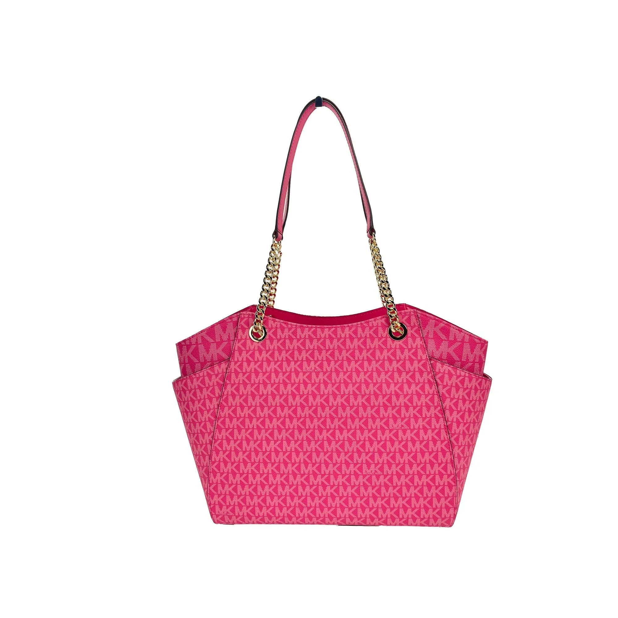 Michael Kors Jet Set Large Chain Electric Pink Shoulder Tote Bag