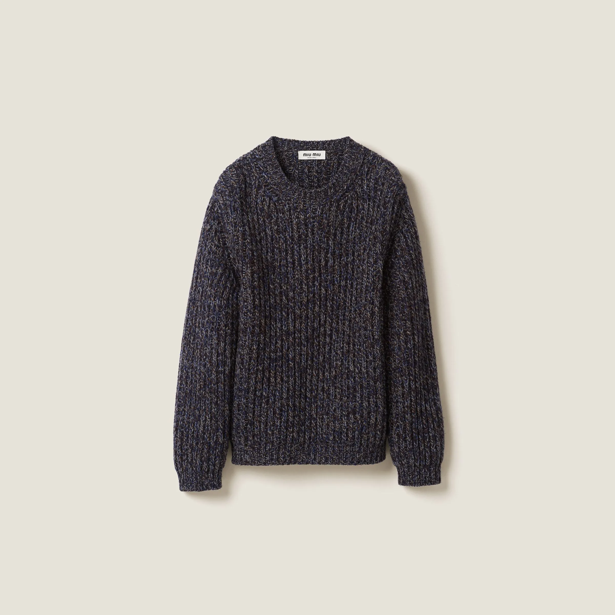 MiuMiu | Street Style Wool Blended Fabrics U-Neck Casual