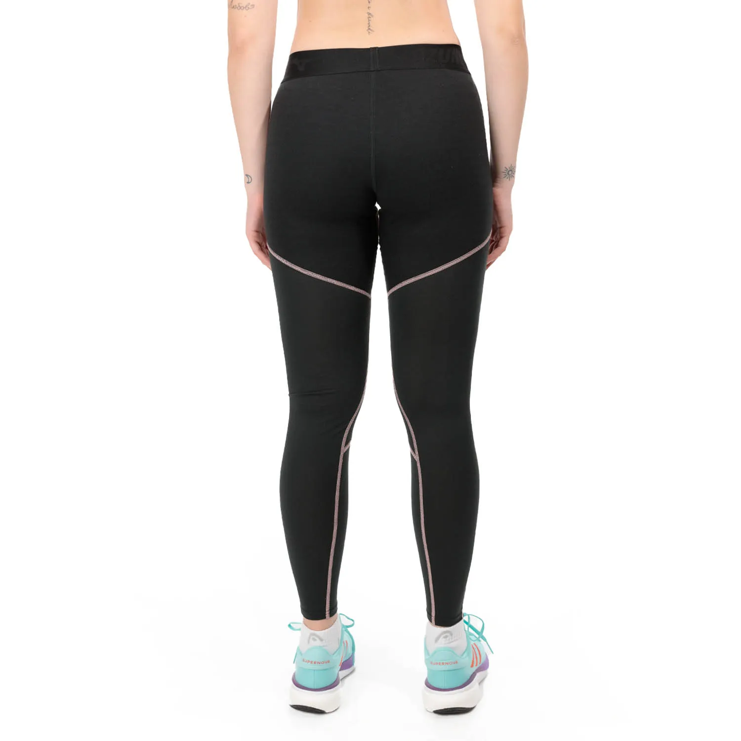 Mizuno Black/Apricot Blush Merino Wool Leggings