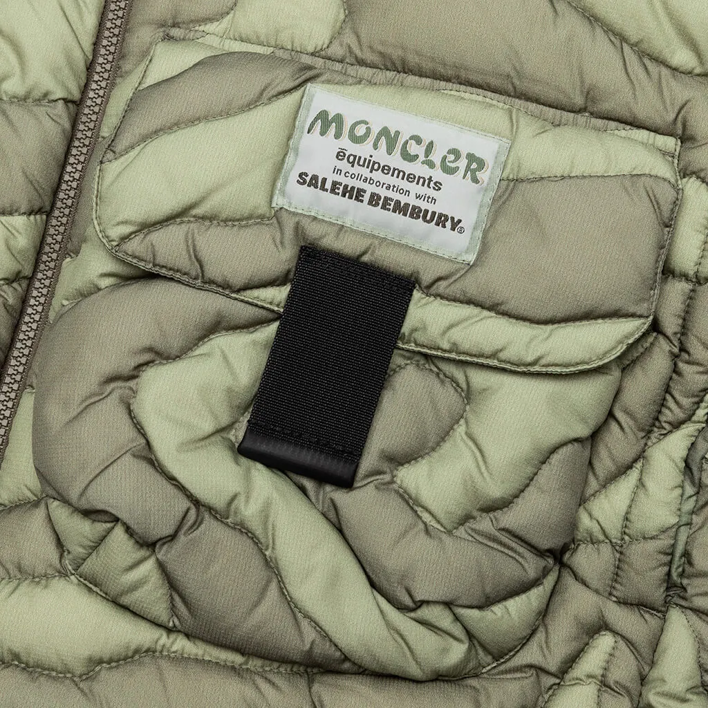 Moncler Genius Salehe Bembury Peano Short Down Jacket - Dark Green for Sale