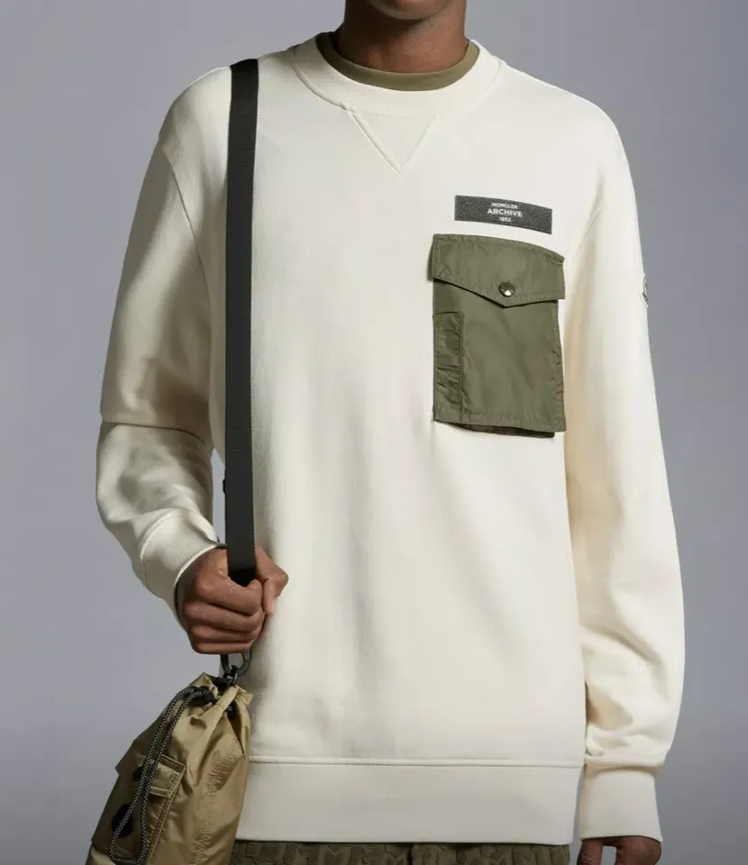 Moncler sweatshirt pocket.