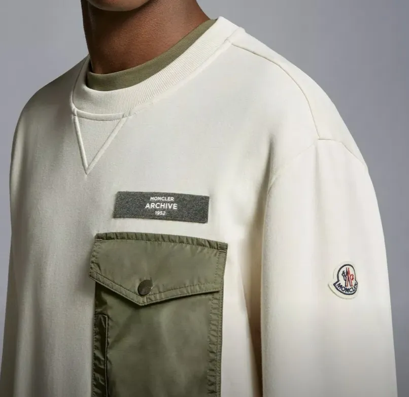 Moncler sweatshirt pocket.