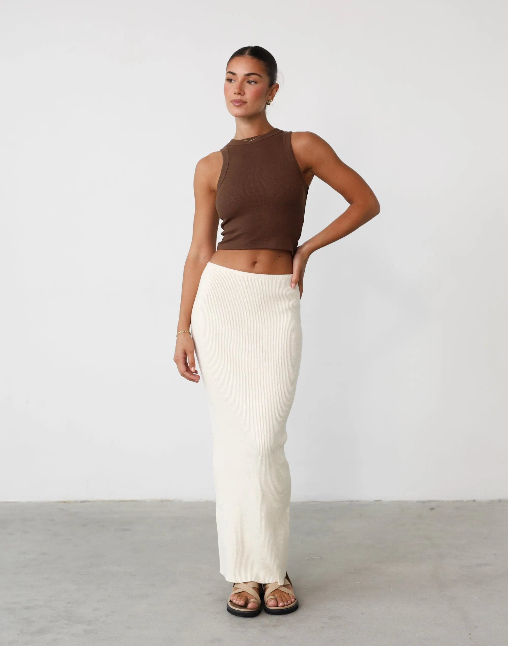 Nate Maxi Skirt Cream