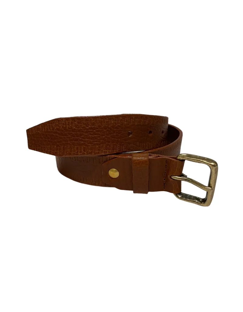 Nattori Embossed Dashes Belt - Tadala Buckle