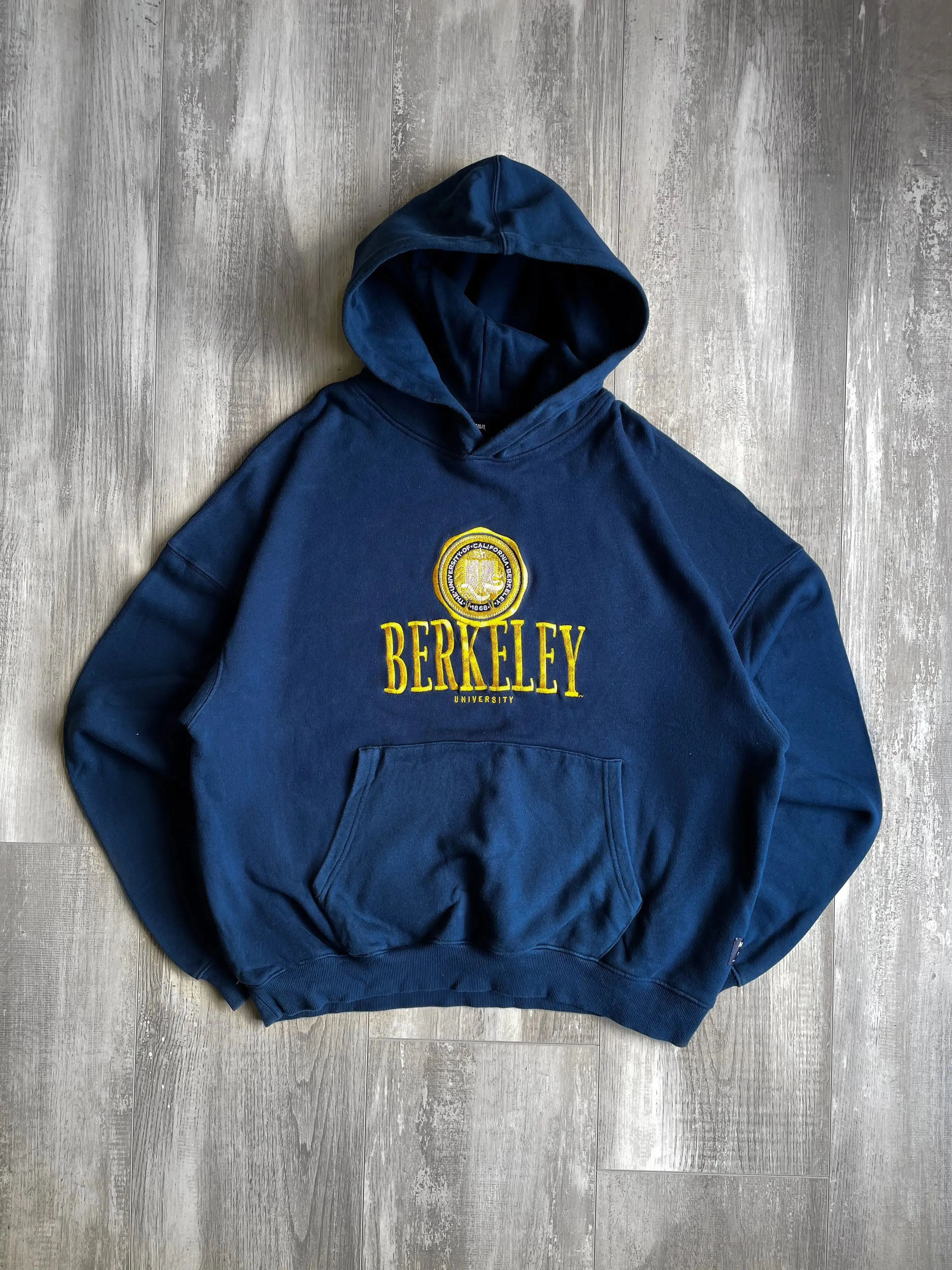 NCAA Uni Stack Berkeley Logo Navy Hoodie - M