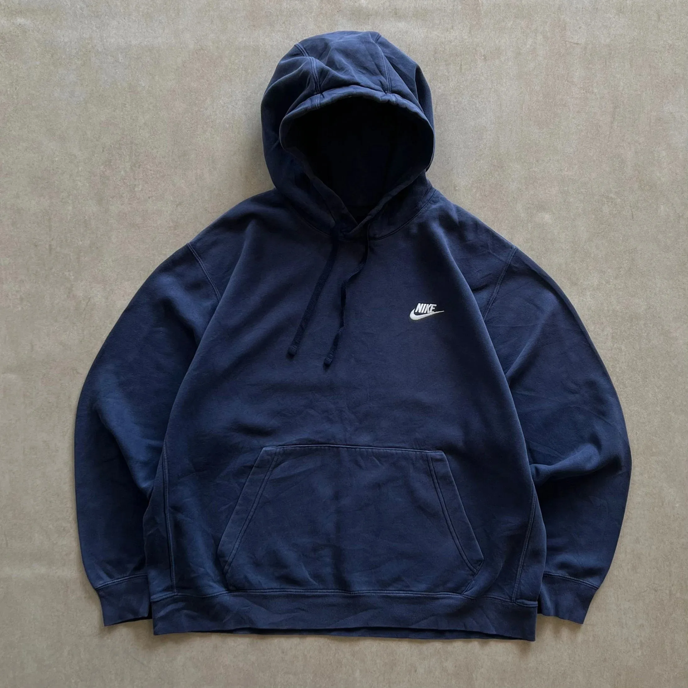 Nike Navy Script Hoodie - M