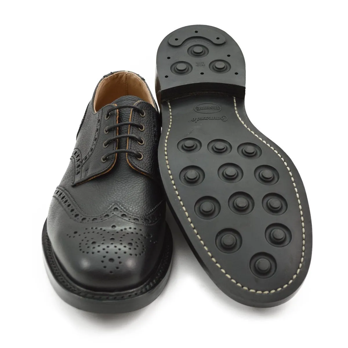 NPS WILSON Black Grain Brogue Shoes with Itshide Sole