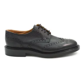 NPS WILSON Black Grain Brogue Shoes with Itshide Sole