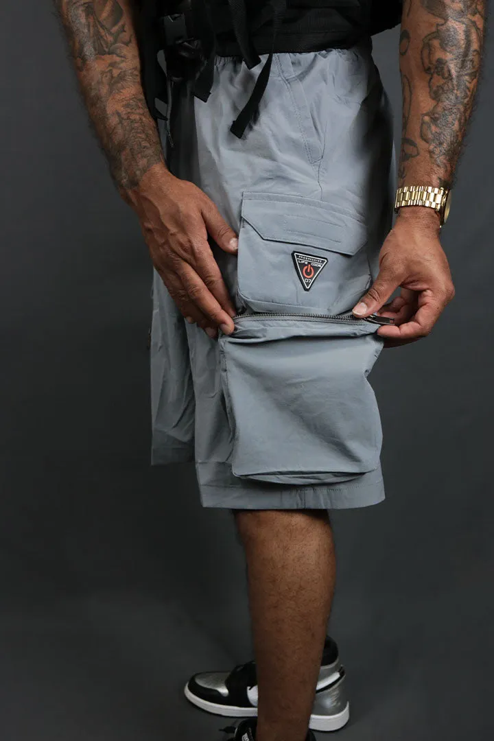 Nylon Tactical Cargo Shorts | Gray | Military Life Code