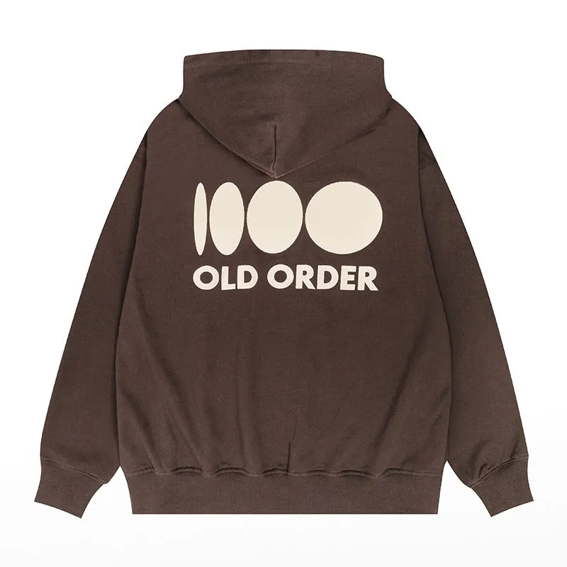 OO Embroidered Logo Zip Up Hoodie