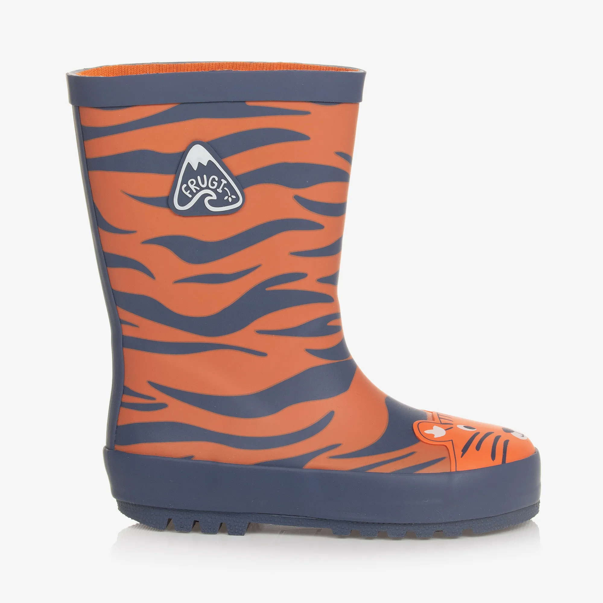 Orange Tiger Rubber Rain Boots