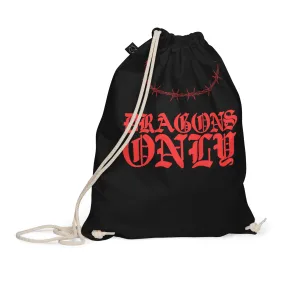 Organic cotton drawstring bag for dragons