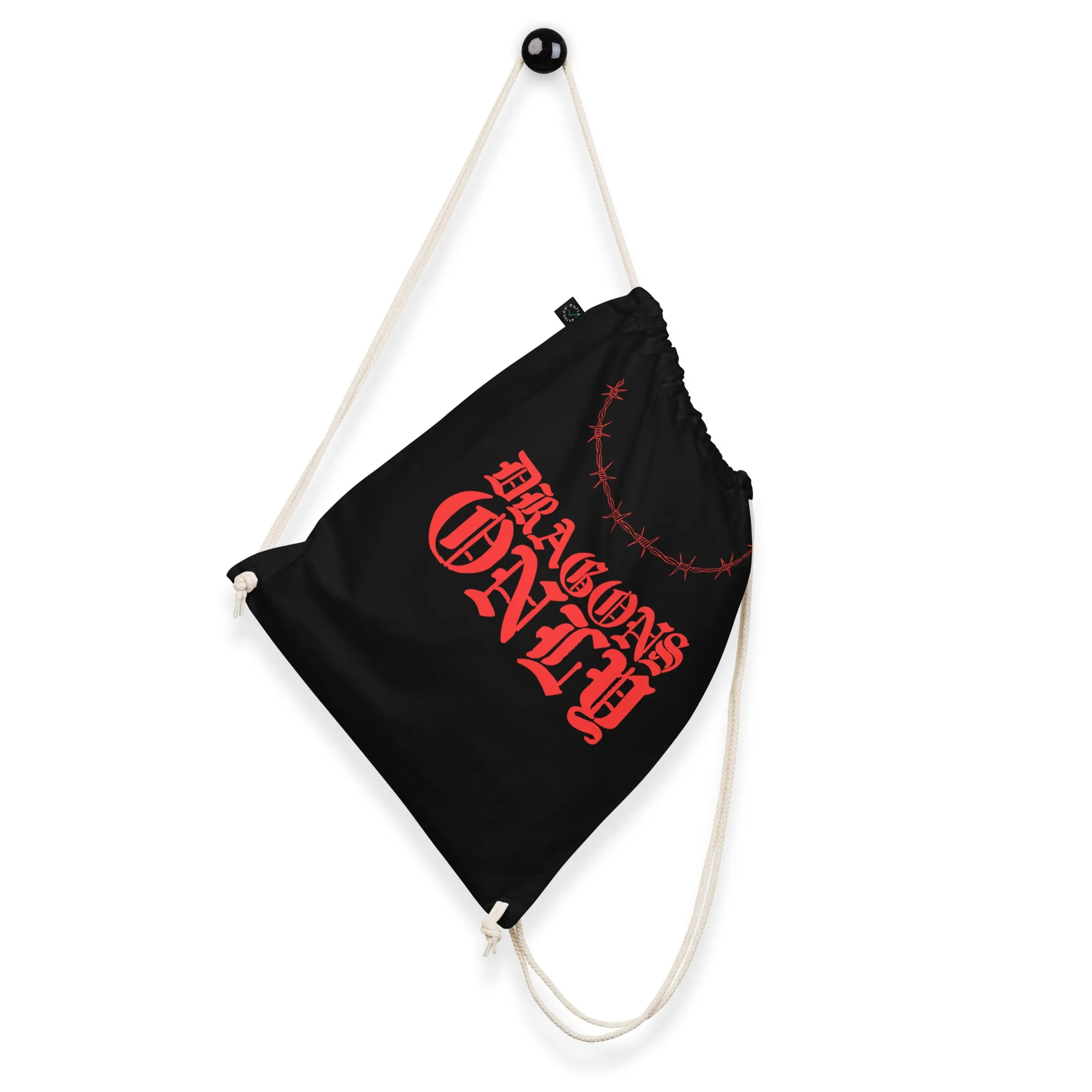 Organic cotton drawstring bag for dragons