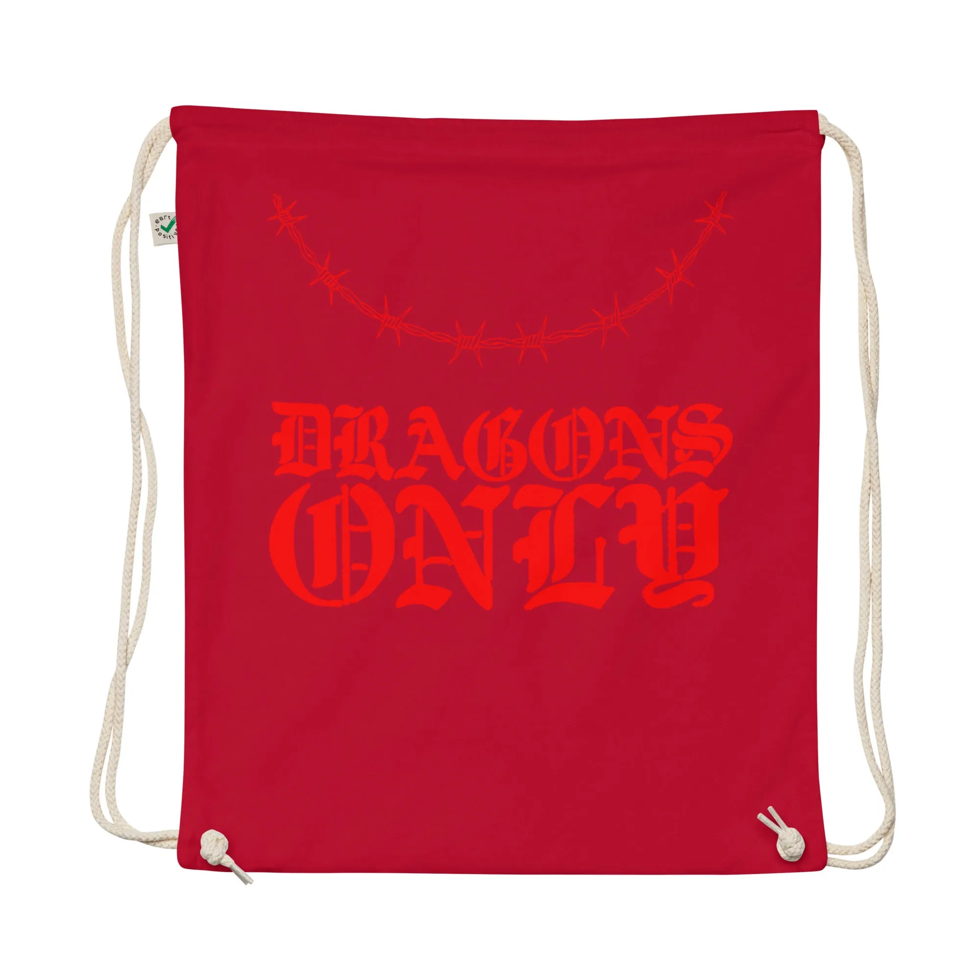 Organic cotton drawstring bag for dragons