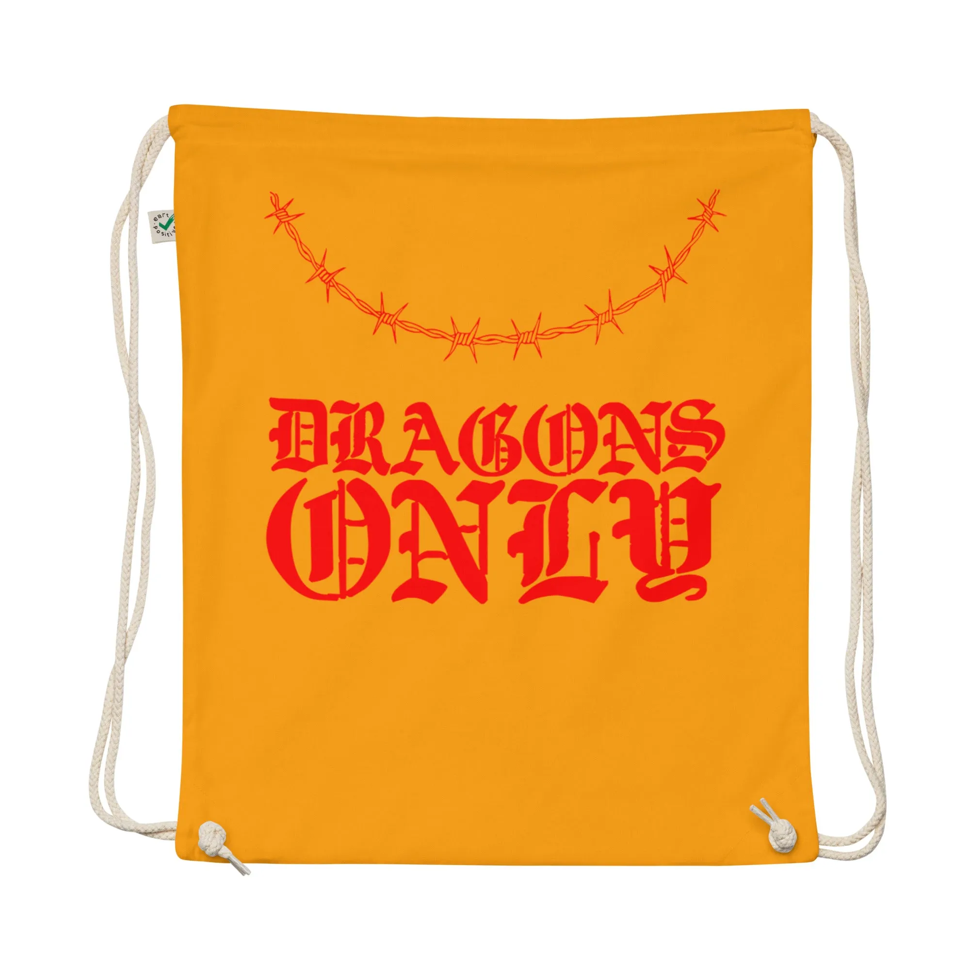 Organic cotton drawstring bag for dragons