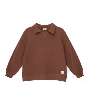 Organic plush sweatshirt - Brown on sale now at 40% off.