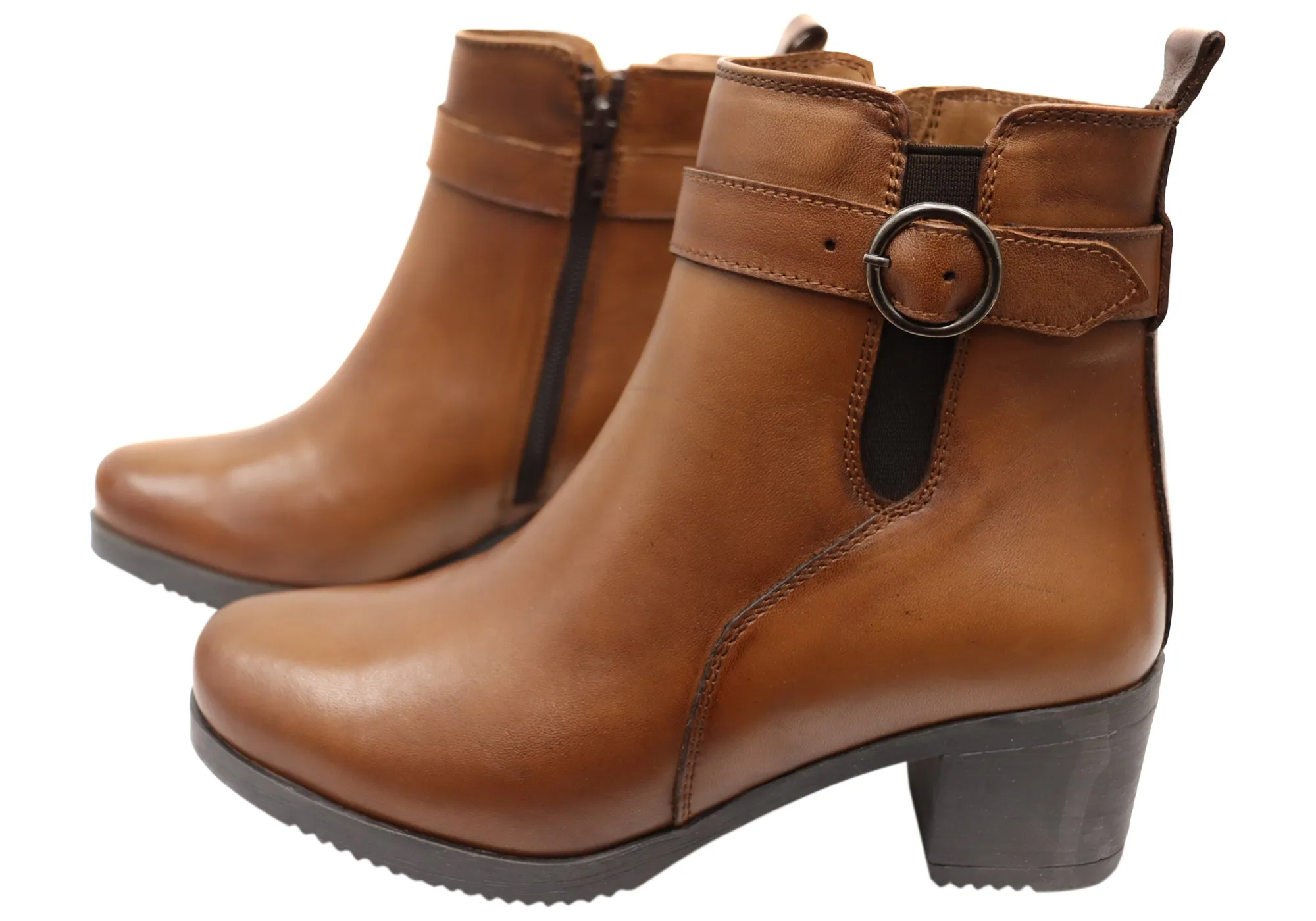 Orizonte Aquem Womens European Comfortable Leather Ankle Boots