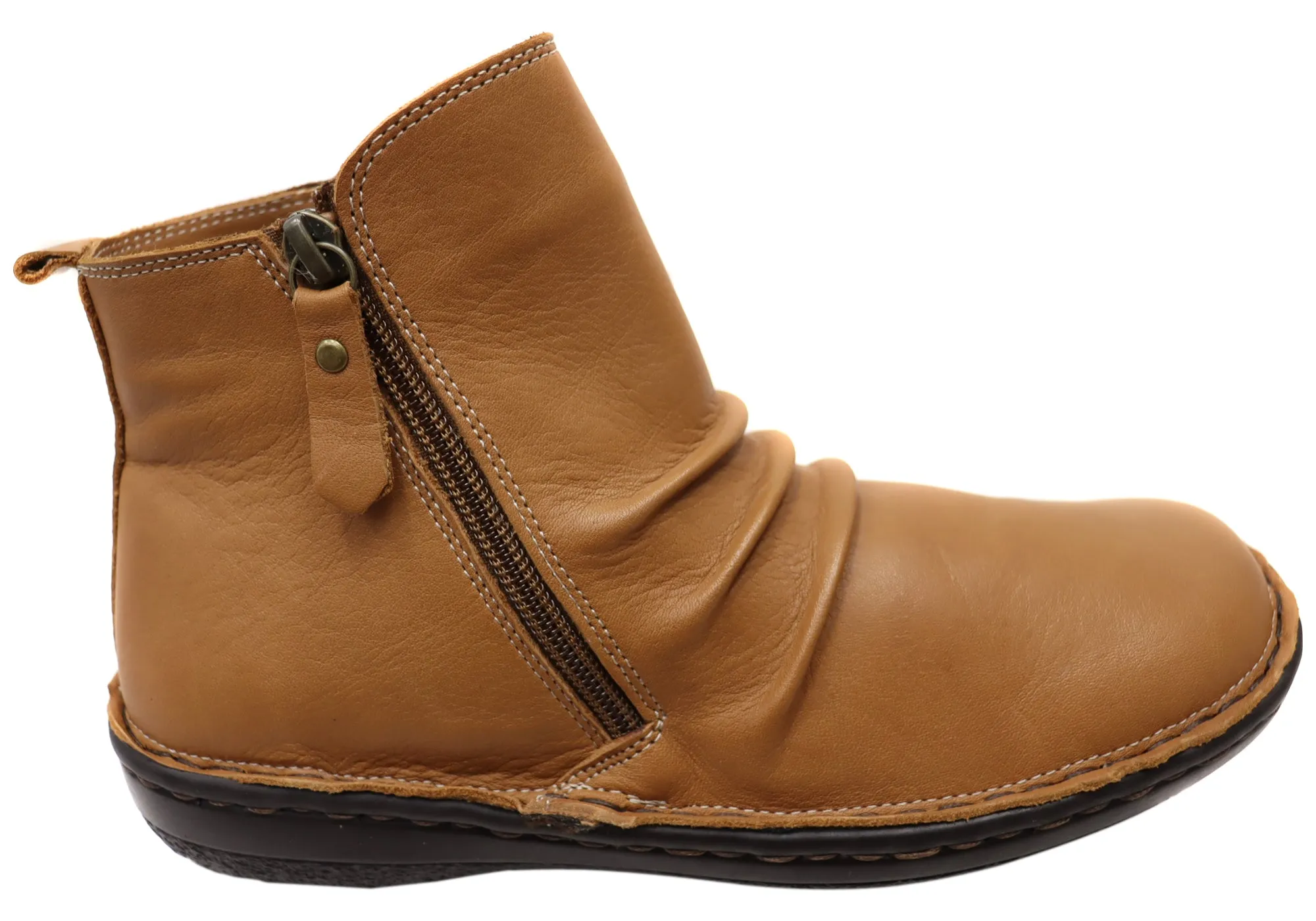 Orizonte Poet Womens European Comfortable Leather Ankle Boots