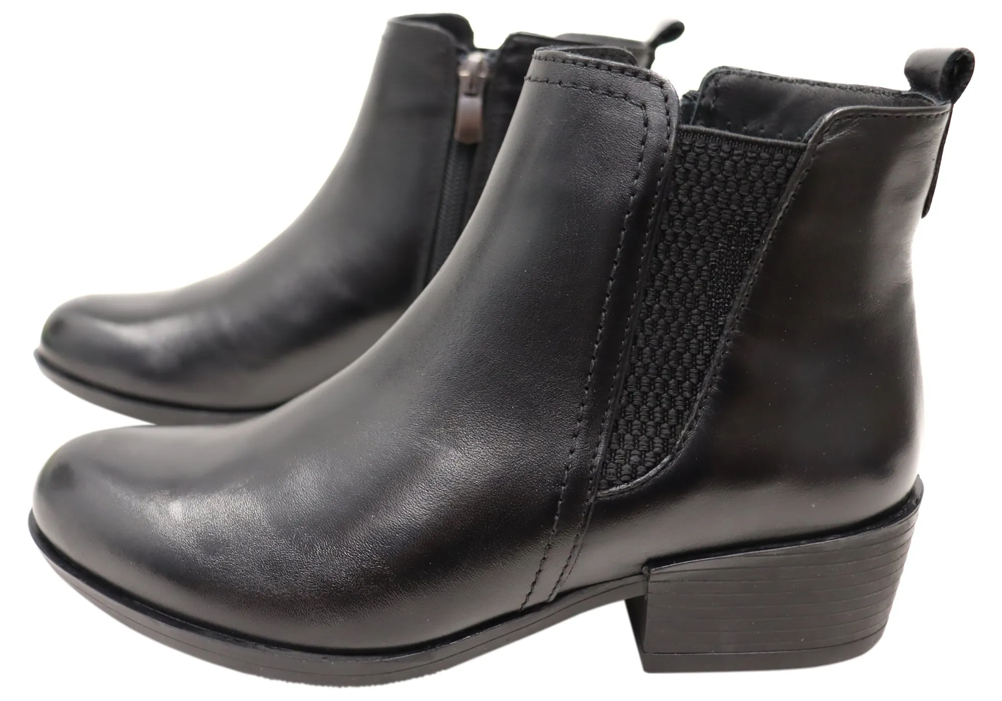 Orizonte Questa Womens European Comfortable Leather Ankle Boots