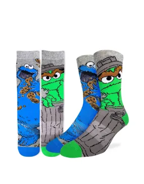 oscar and cookie monster active sock