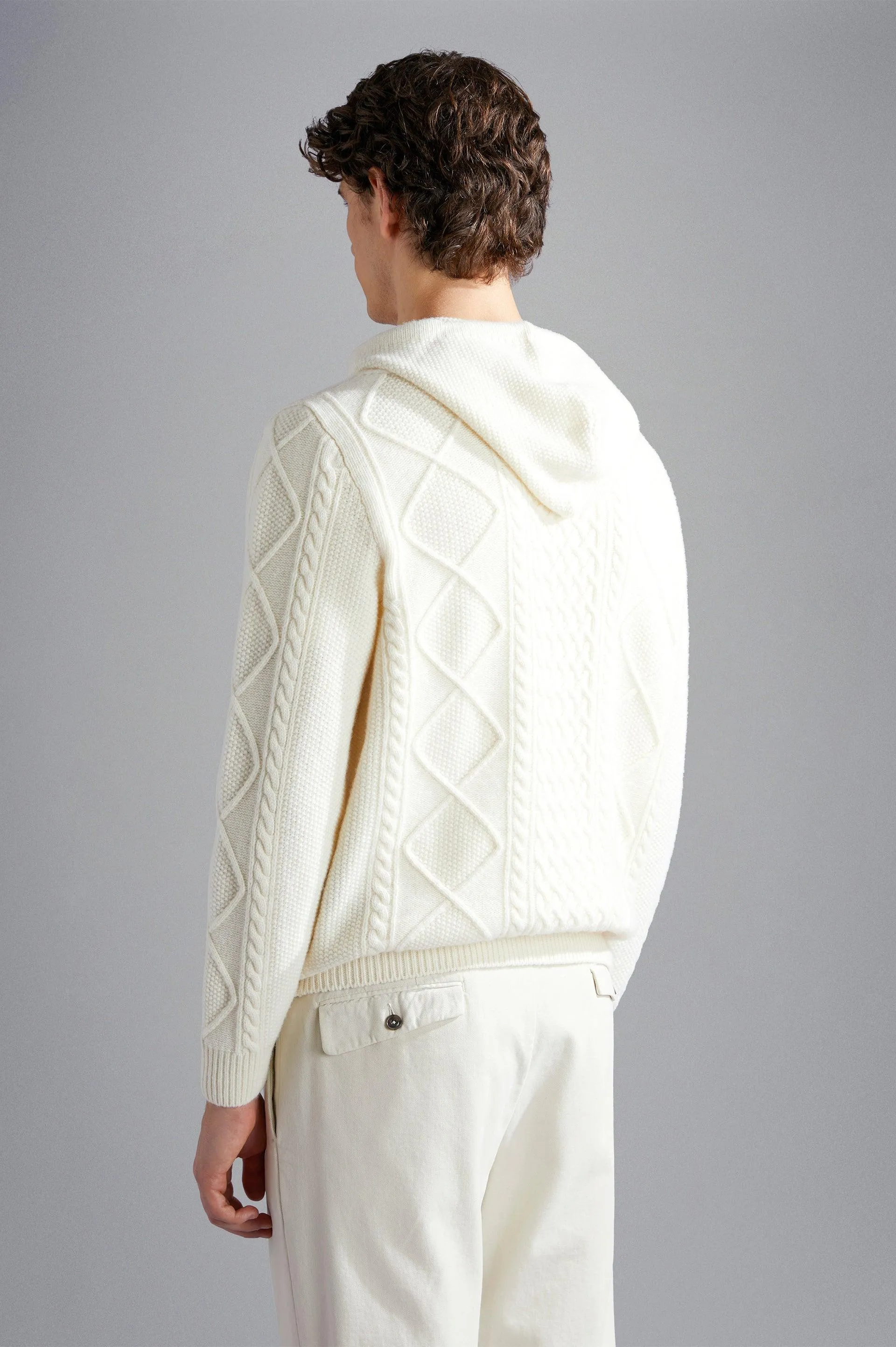 Paul & Shark - Merino Wool Cable Knit Hoodie