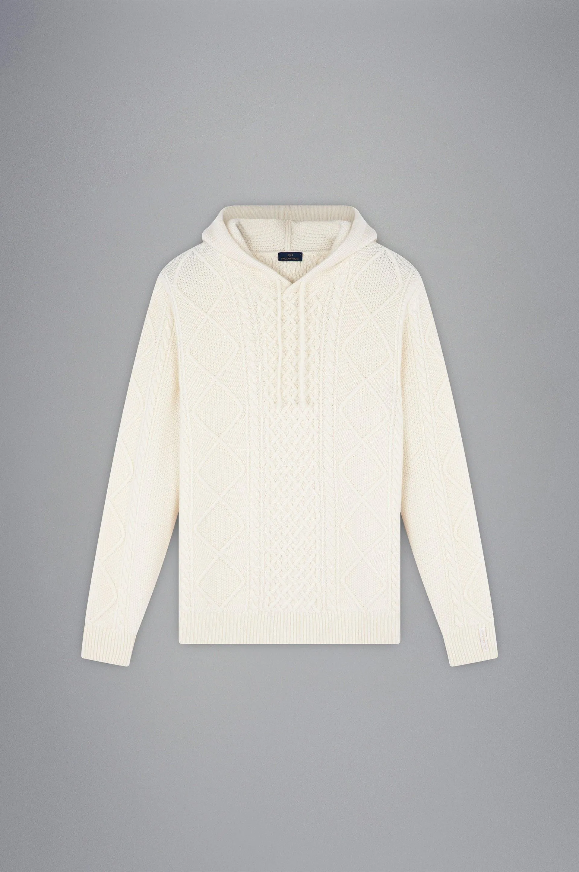 Paul & Shark - Merino Wool Cable Knit Hoodie