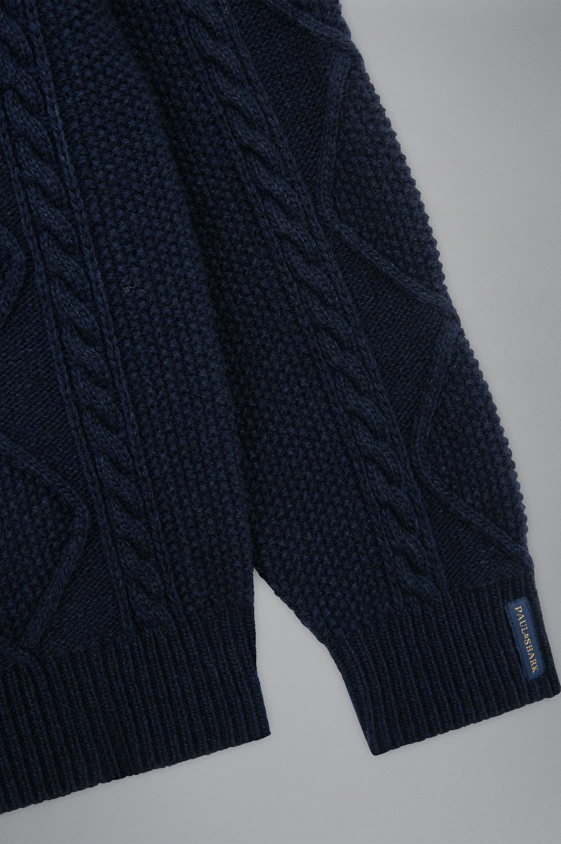 Paul & Shark - Merino Wool Cable Knit Hoodie