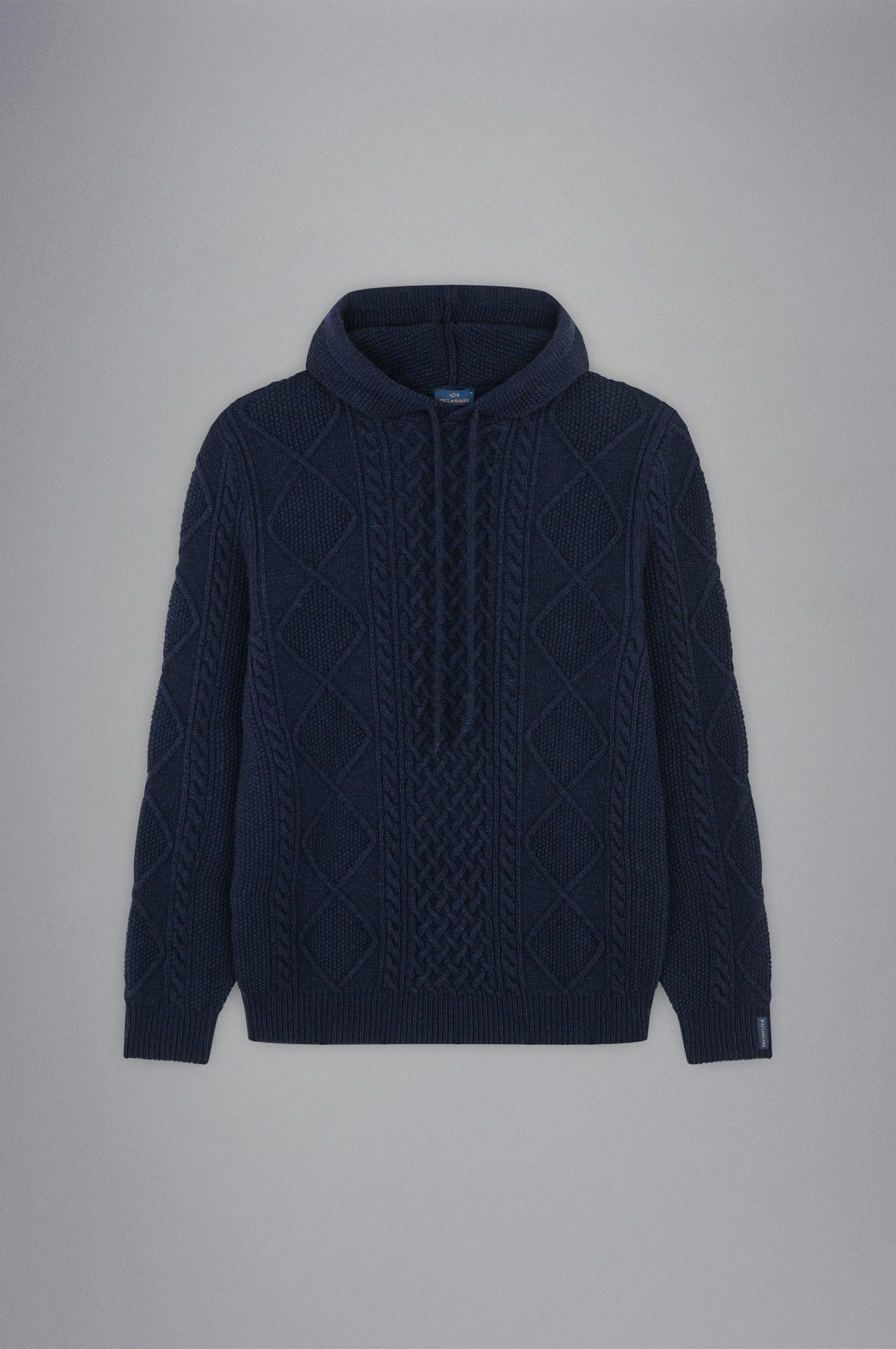 Paul & Shark - Merino Wool Cable Knit Hoodie