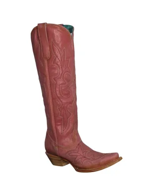 Pink embroidery tall top boots for women by Corral.