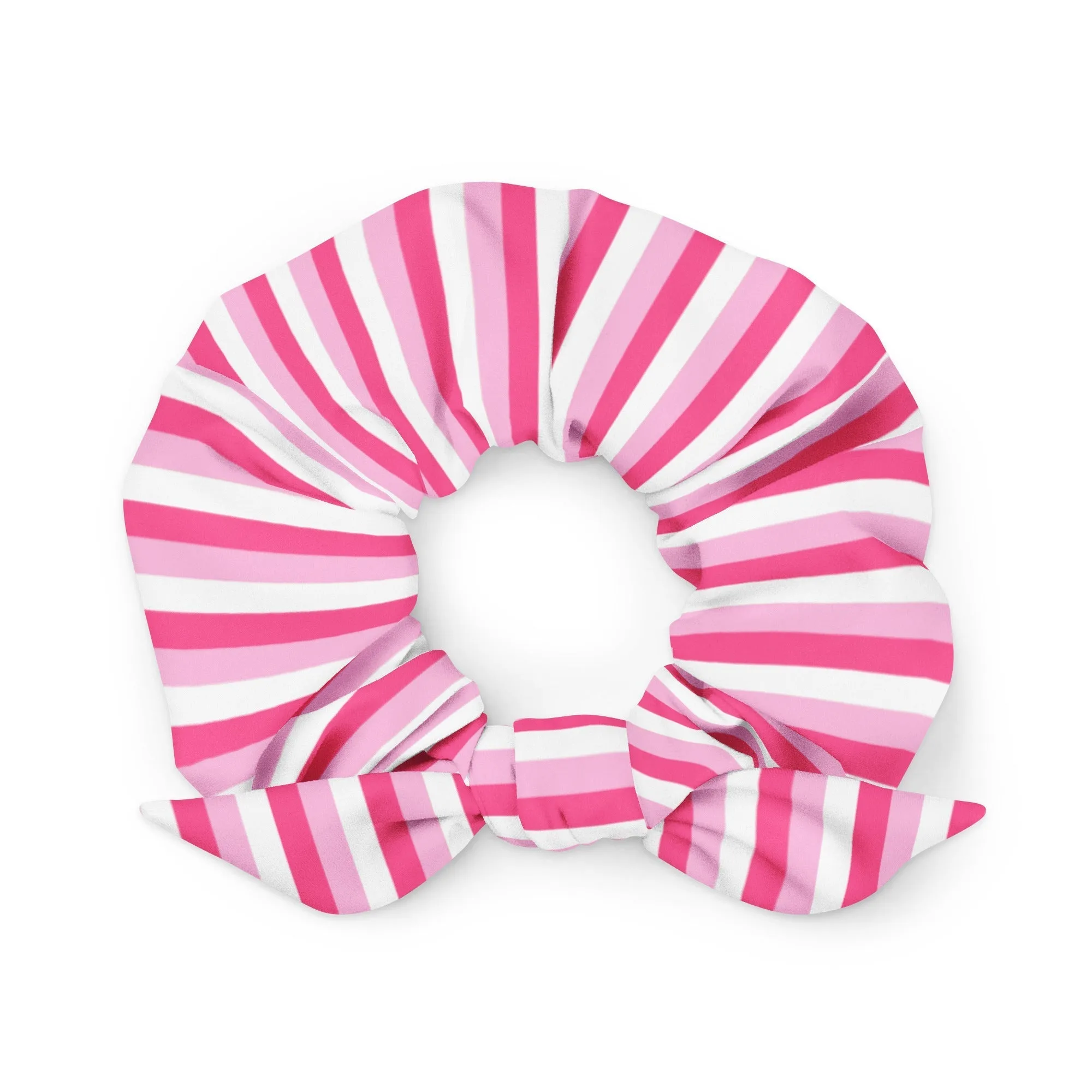 PINK STRIPES Eco Scrunchie - Sustainable Hair Accessory