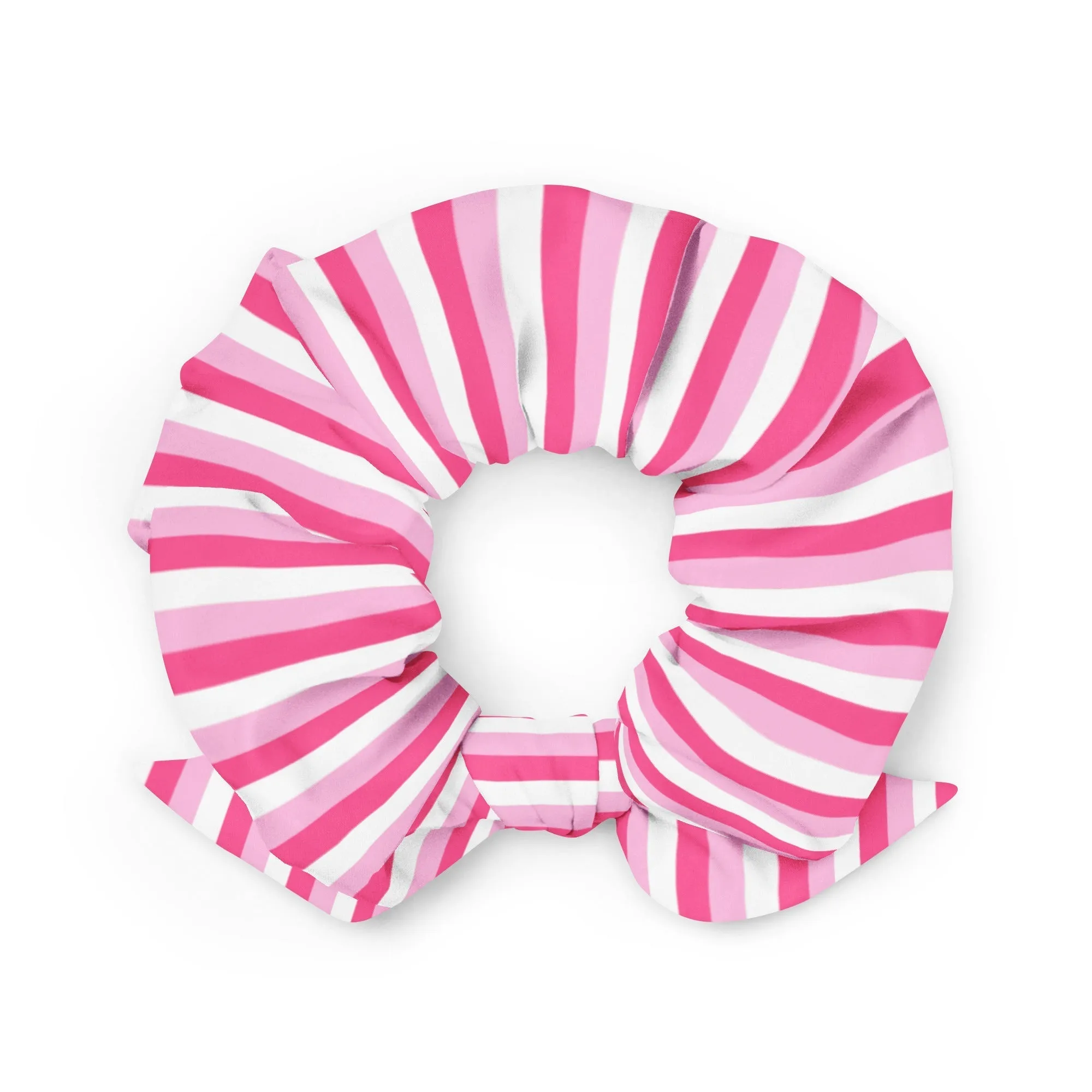 PINK STRIPES Eco Scrunchie - Sustainable Hair Accessory