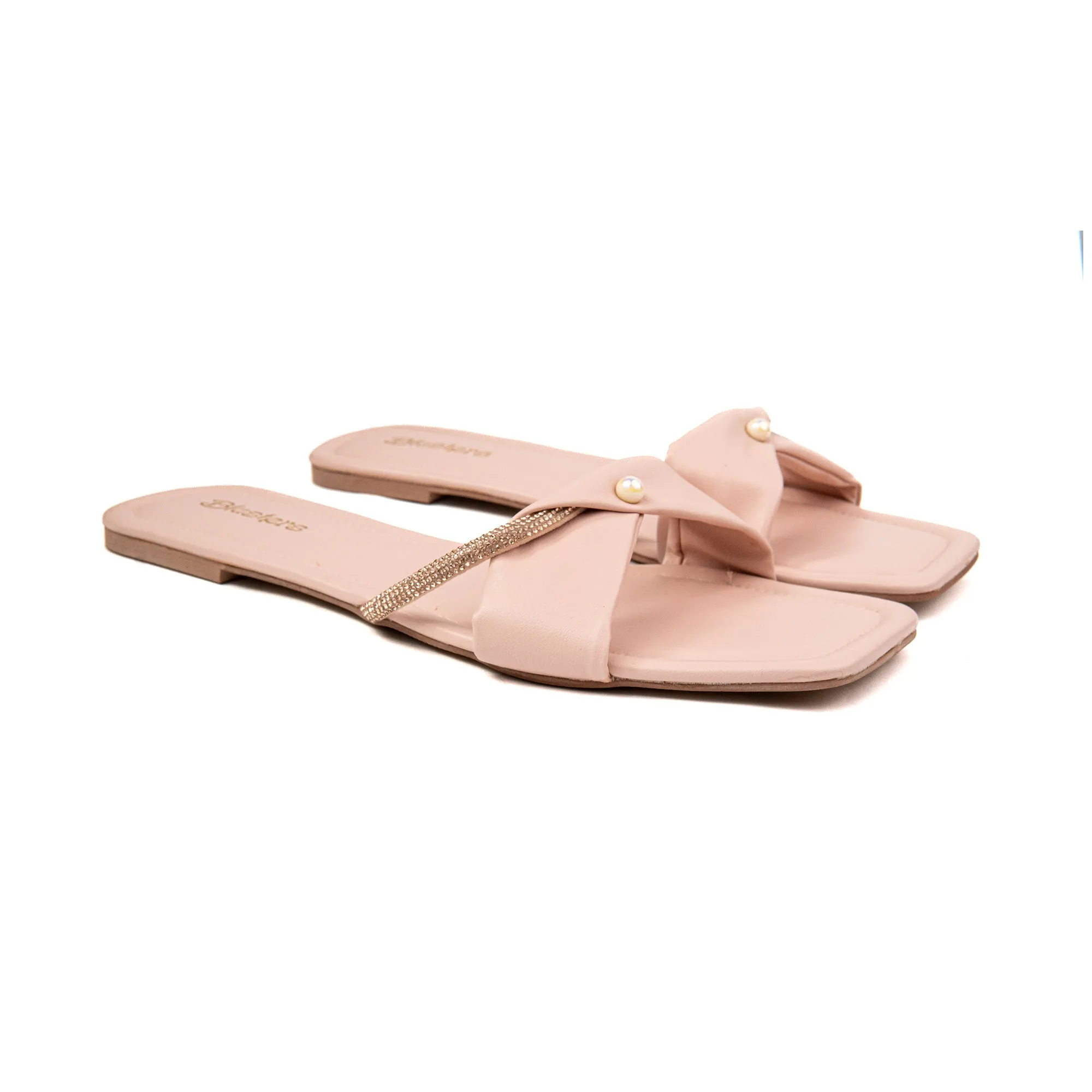 Pink Stud Strip Slides - Pink Studded Strap Slides - Pink Studded Slides