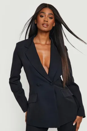 Plunge Tailored Fitted Blazer