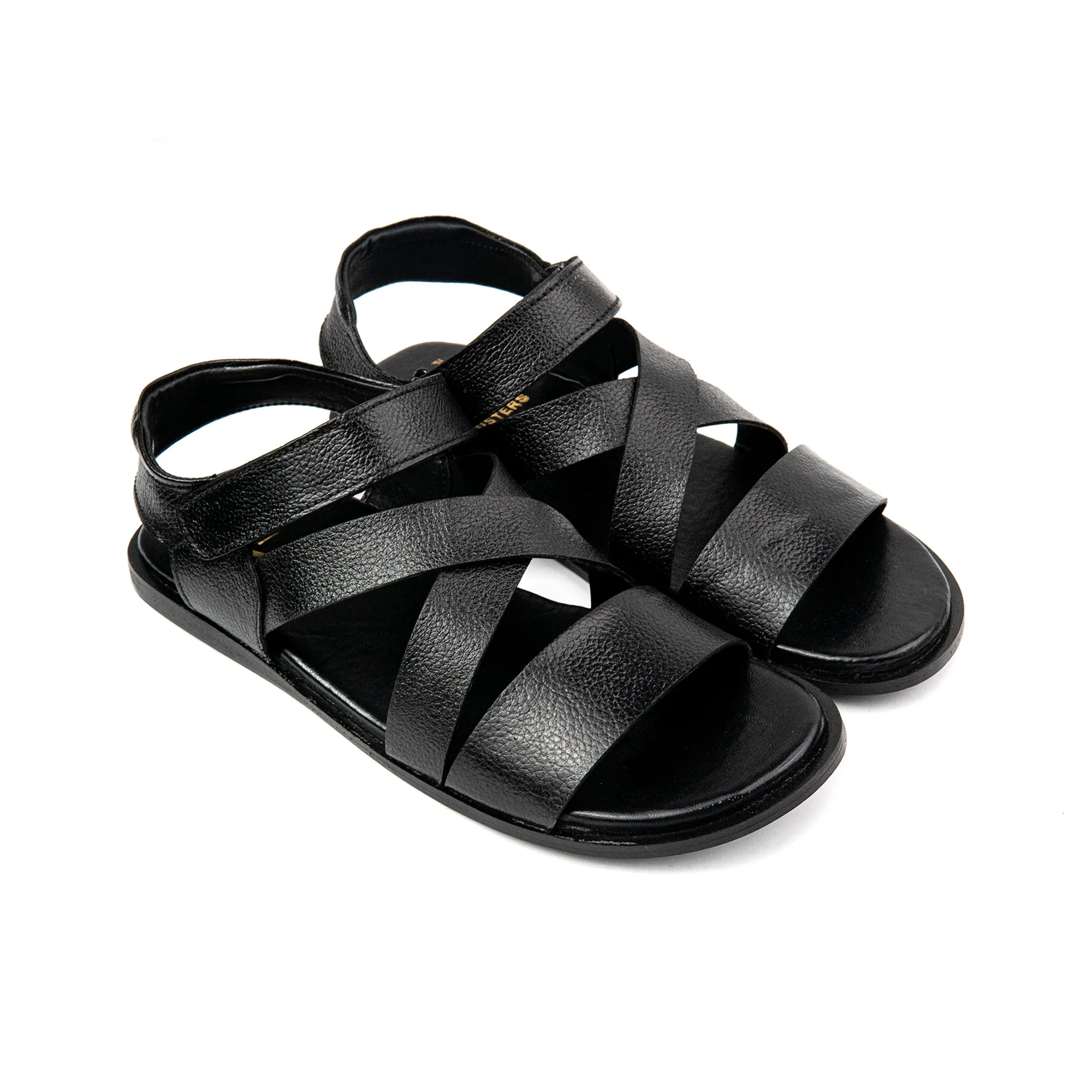 Premium Leather Cross Strap Sandals