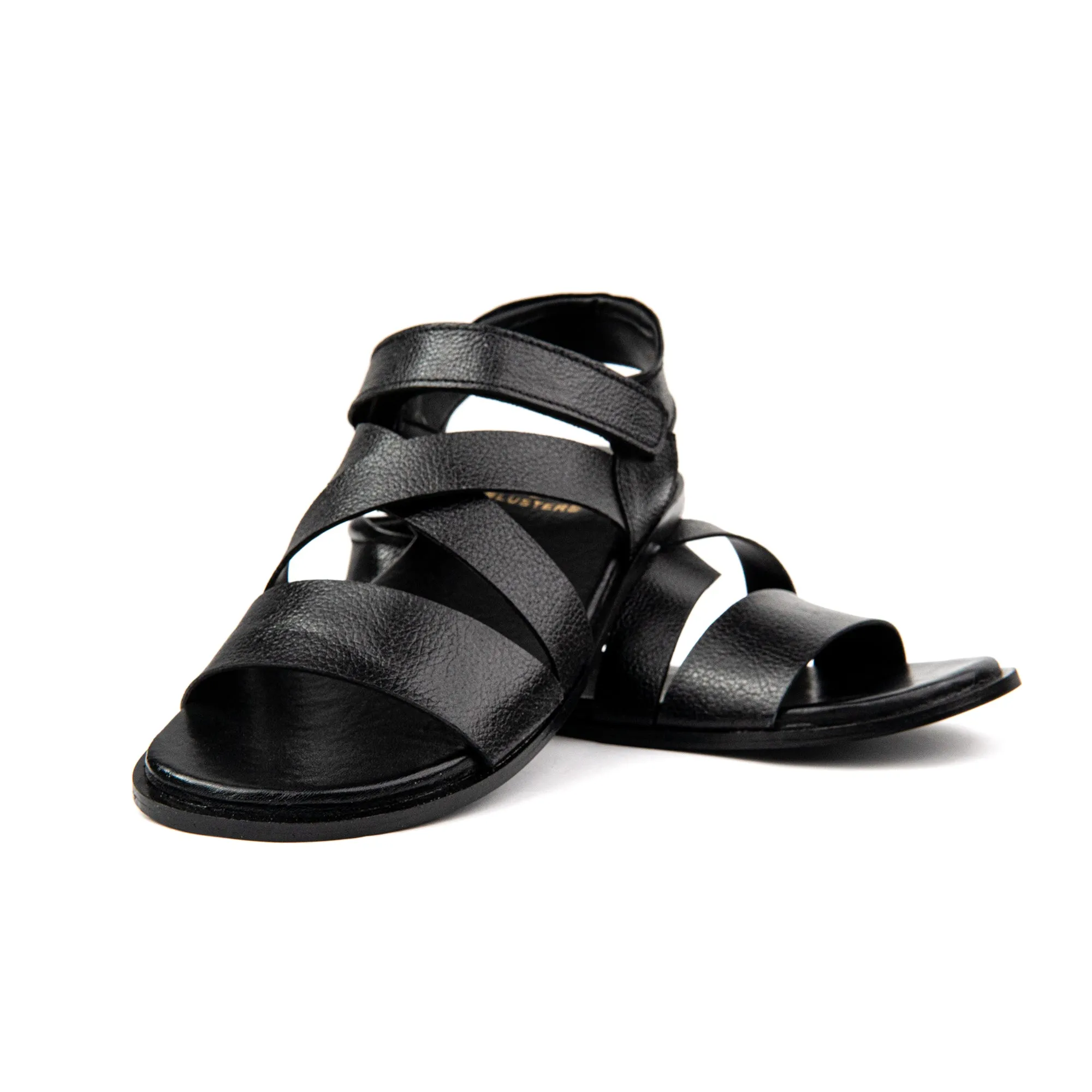 Premium Leather Cross Strap Sandals