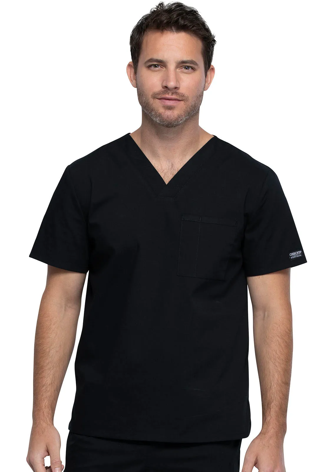 Professional Unisex V-Neck Top - Black