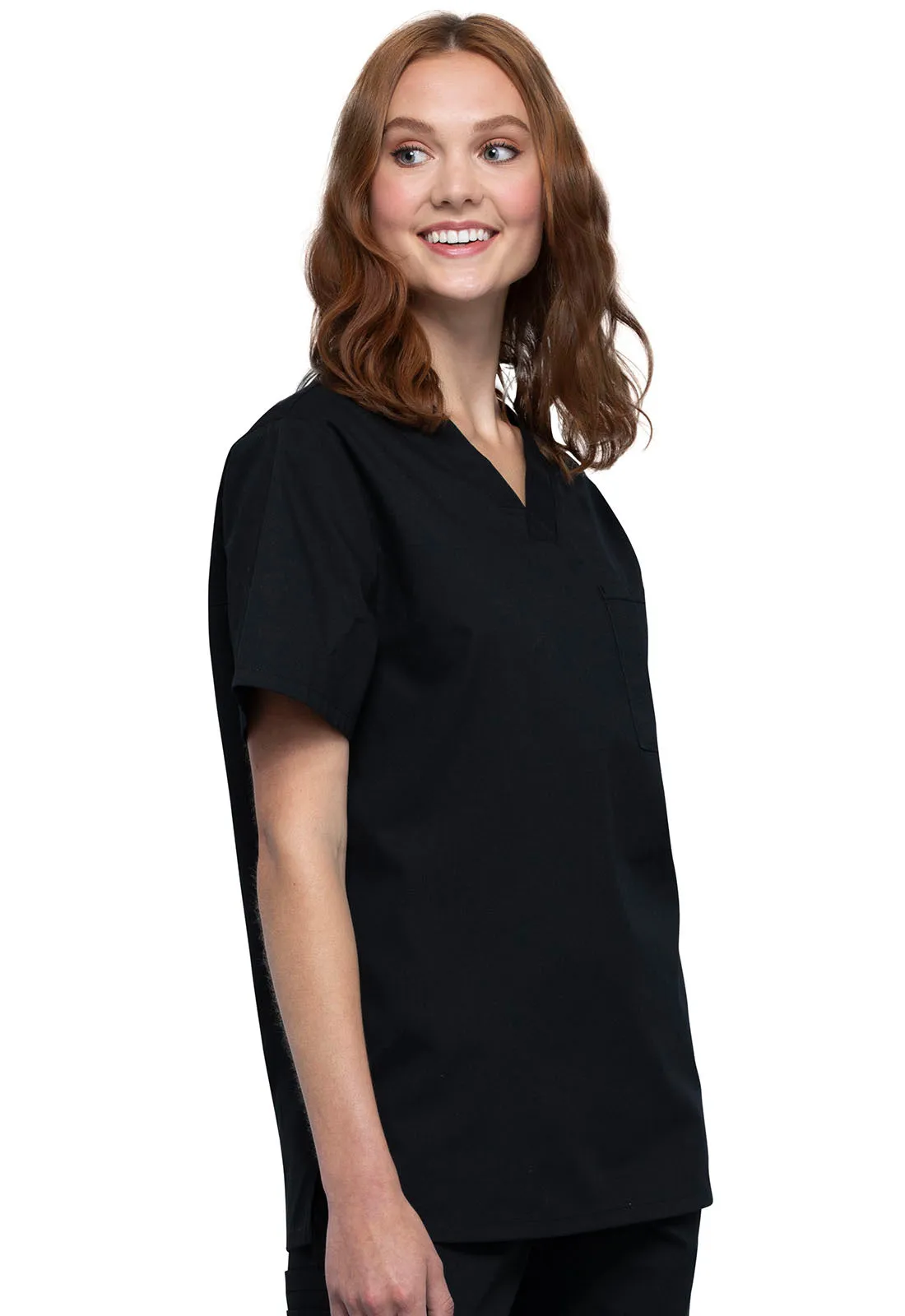 Professional Unisex V-Neck Top - Black